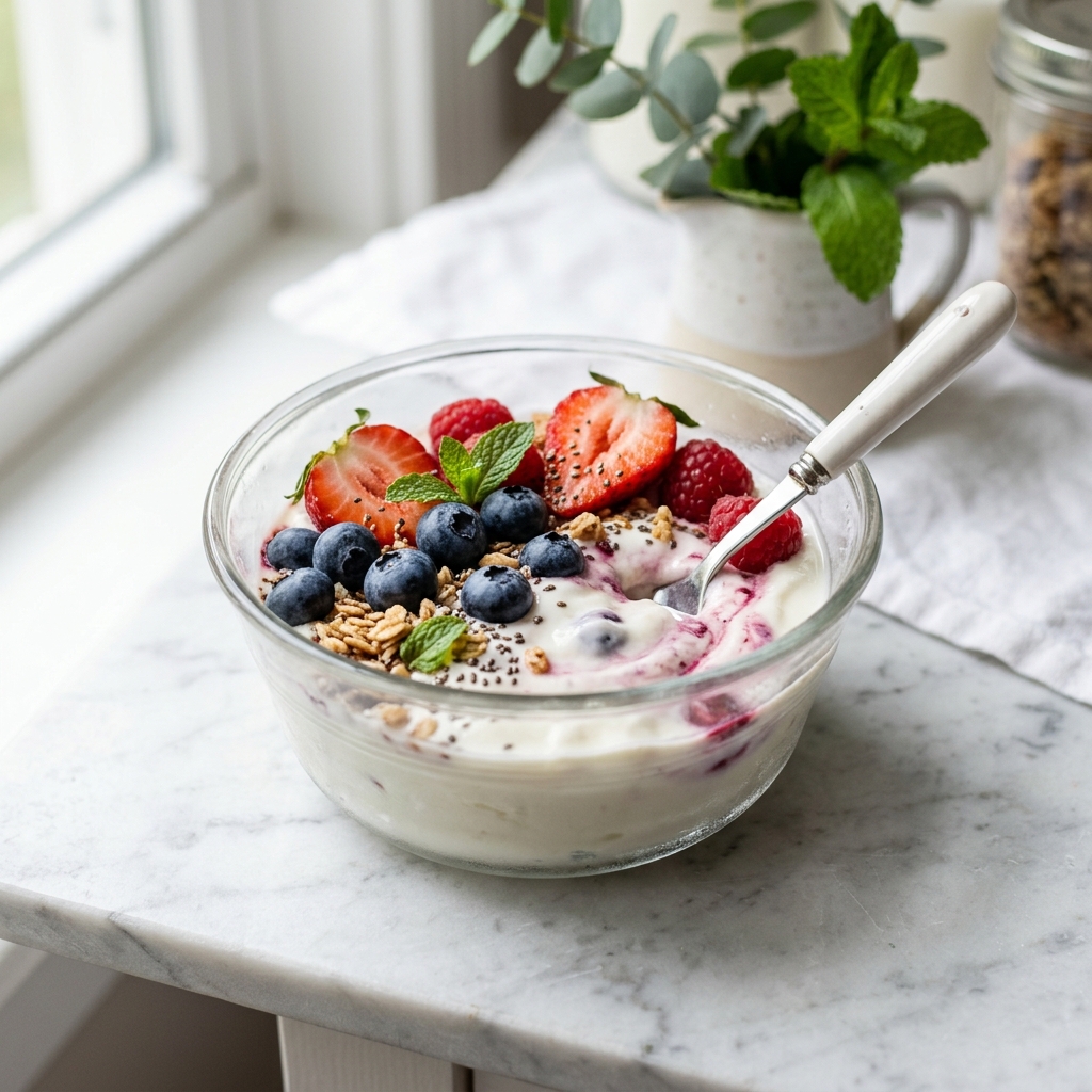 Yogurt de kéfir con frutas